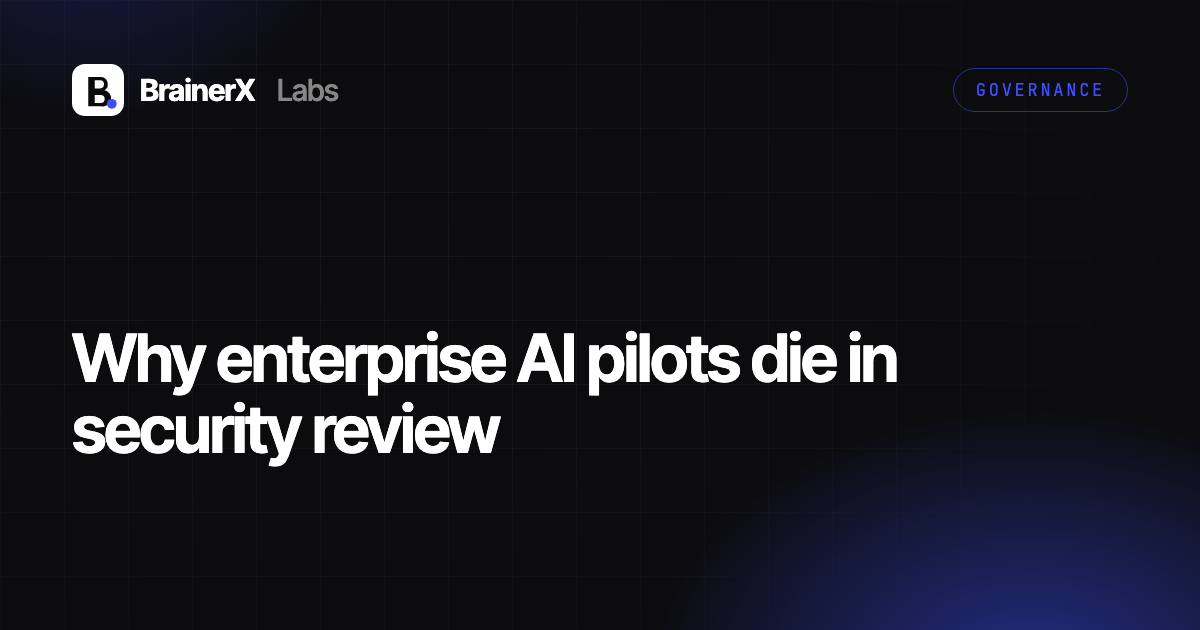 Why enterprise AI pilots die in security review